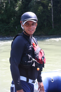 Raft guide on the Savegre River of Costa Rica