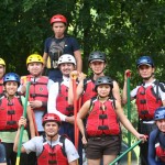 Group ready to raft the Savegre River in Costa Rica.